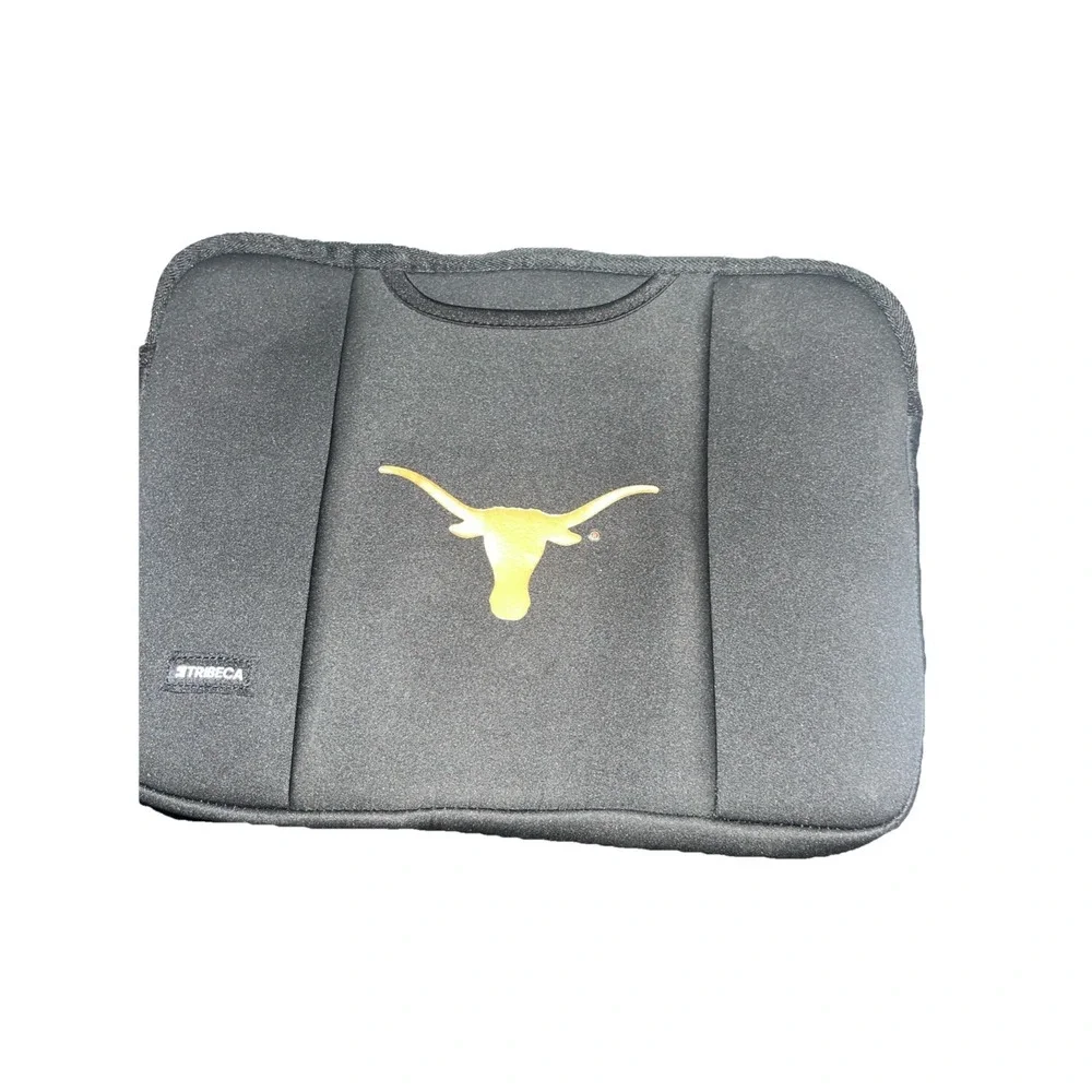 Tribeca University Texas Longhorns UT Black Laptop Sleeve Zipper Case Protector